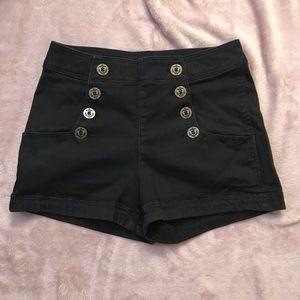 High waisted shorts.